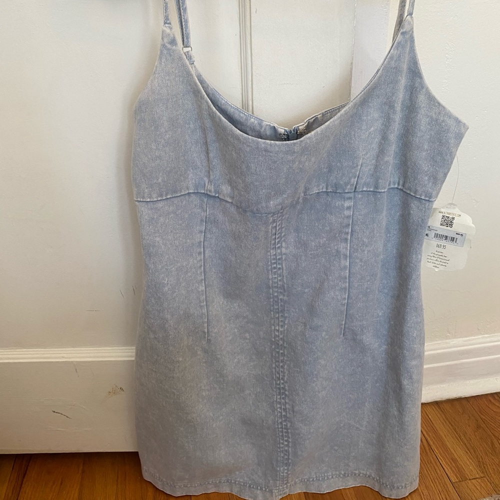 Altar'd State Light Blue Denim Mini Dress